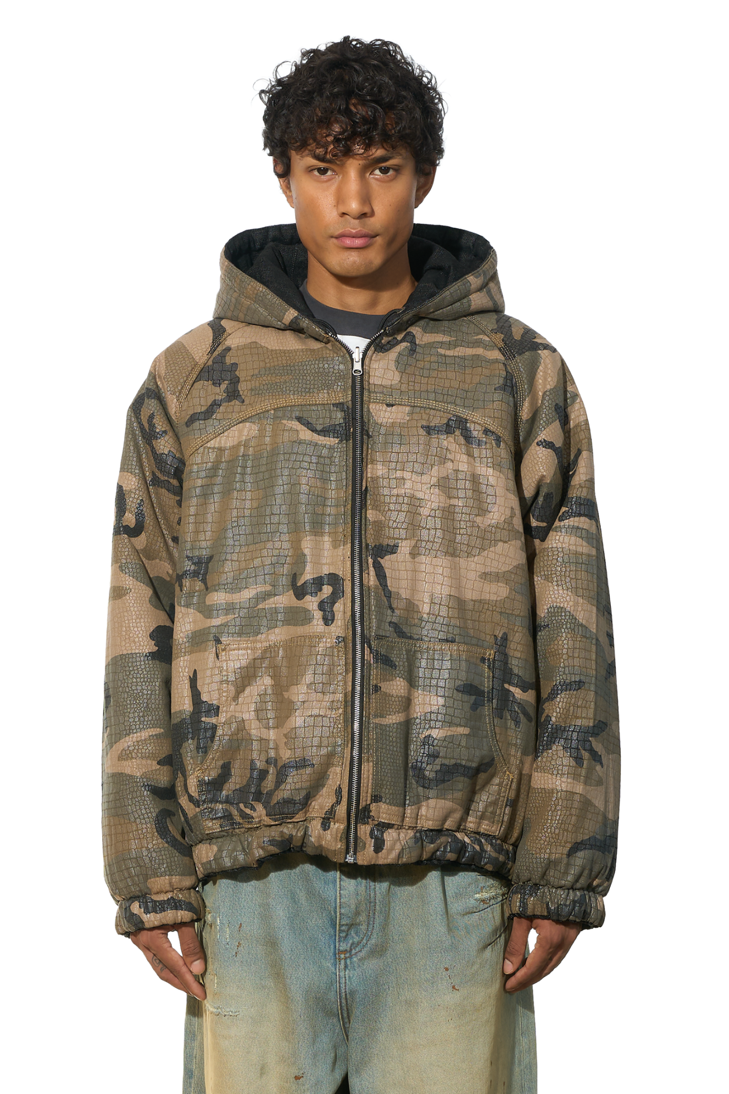 Reversible Raw Denim / Camo Jacket