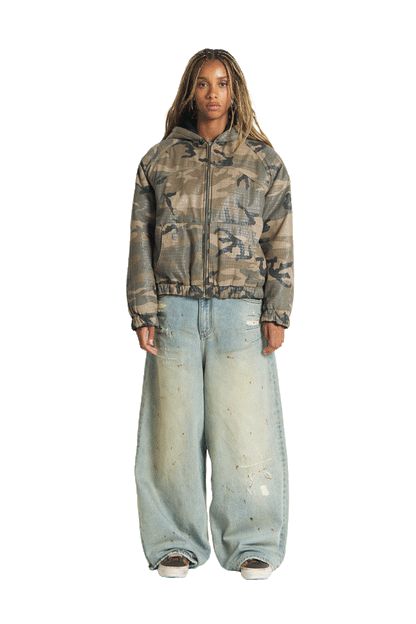 Reversible Raw Denim / Camo Jacket