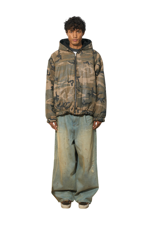 Reversible Raw Denim / Camo Jacket