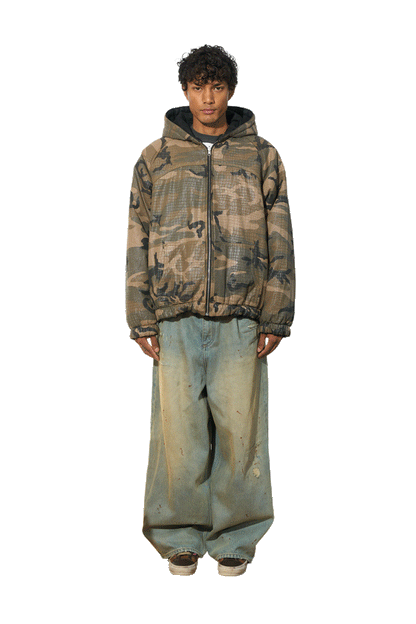 Reversible Raw Denim / Camo Jacket